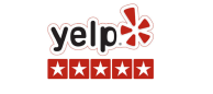 Yelp 5-Stars badge and logo