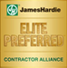 JamesHardie elite preferred contractor alliance badge