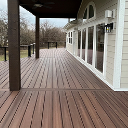 new siding and deck installation on a recent renovation project
