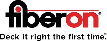 Fiberon large black and red horizontal logo