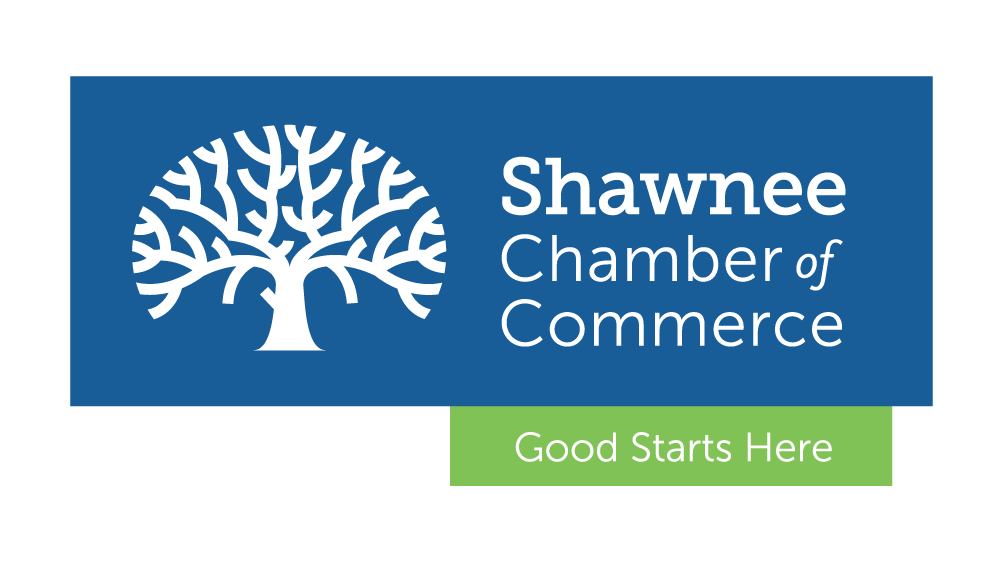 Shawnee chamber of commerce horizontal blue logo