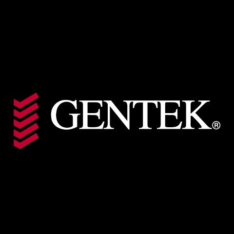 Square Gentek black and red logo large