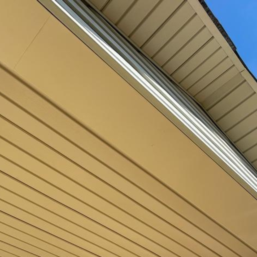 exterior close up of fascia and soffit of a residential home