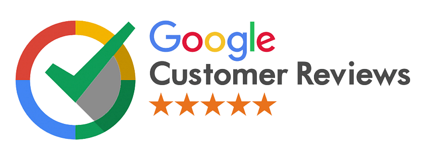Google five star review horizontal logo