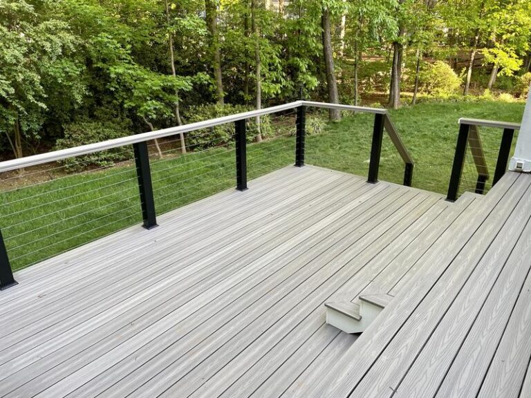 a Fiberon composite deck after installation