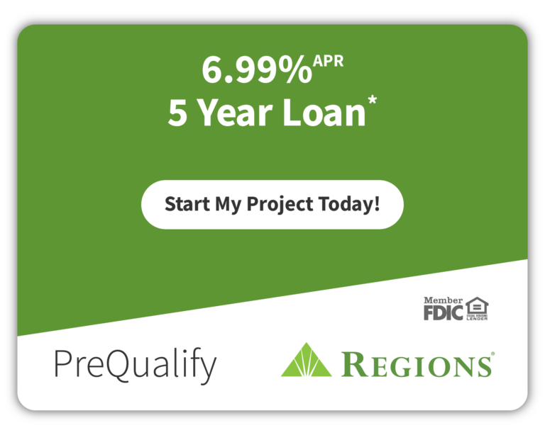 Regions and EnerBank USA financing offer pre-qualification graphic 6.99% 10 year loan