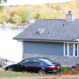 After photo of a blue siding that was made by siding contractors in Rogers, AR