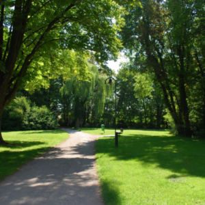 Volume of trees and a pathway located in Mill Creek Streamway Park, Shawnee KS