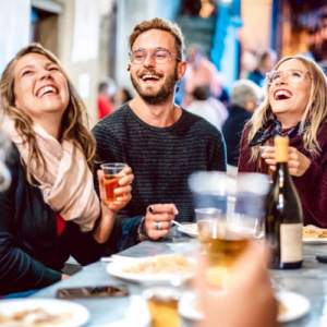 Group of people enjoying a dine out in Shawnee, KS