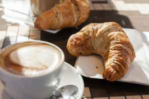 Croissant and a cup of coffee