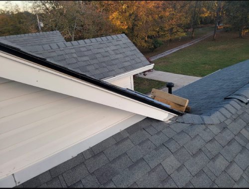 Rooftop view of completed roof replacement using Owens Corning shingles by Xtreme Exteriors