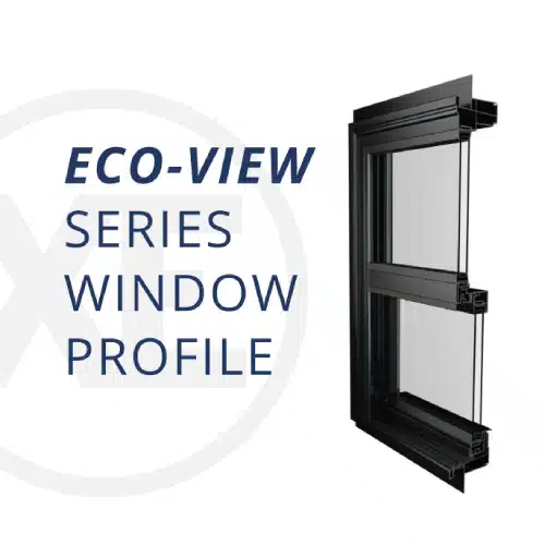 Black frame Eco-View Series window profile featuring energy-efficient custom window options by Xtreme Exteriors