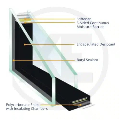 Insulated glass unit with polycarbonate shim and butyl sealant for advanced custom window options by Xtreme Exteriors