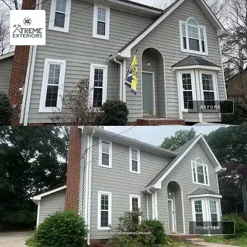 ramatic transformation through professional siding maintenance by Xtreme Exteriors.